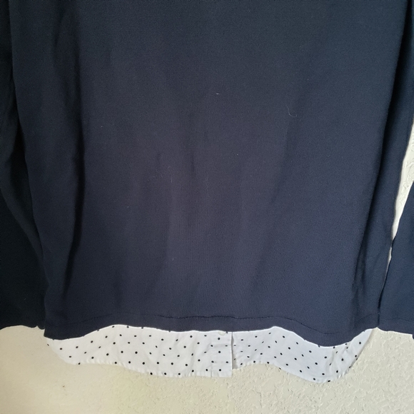 Tommy Hilfiger Preppy Collared Layer Pullover Polka Dot Size SP - Picture 3 of 8